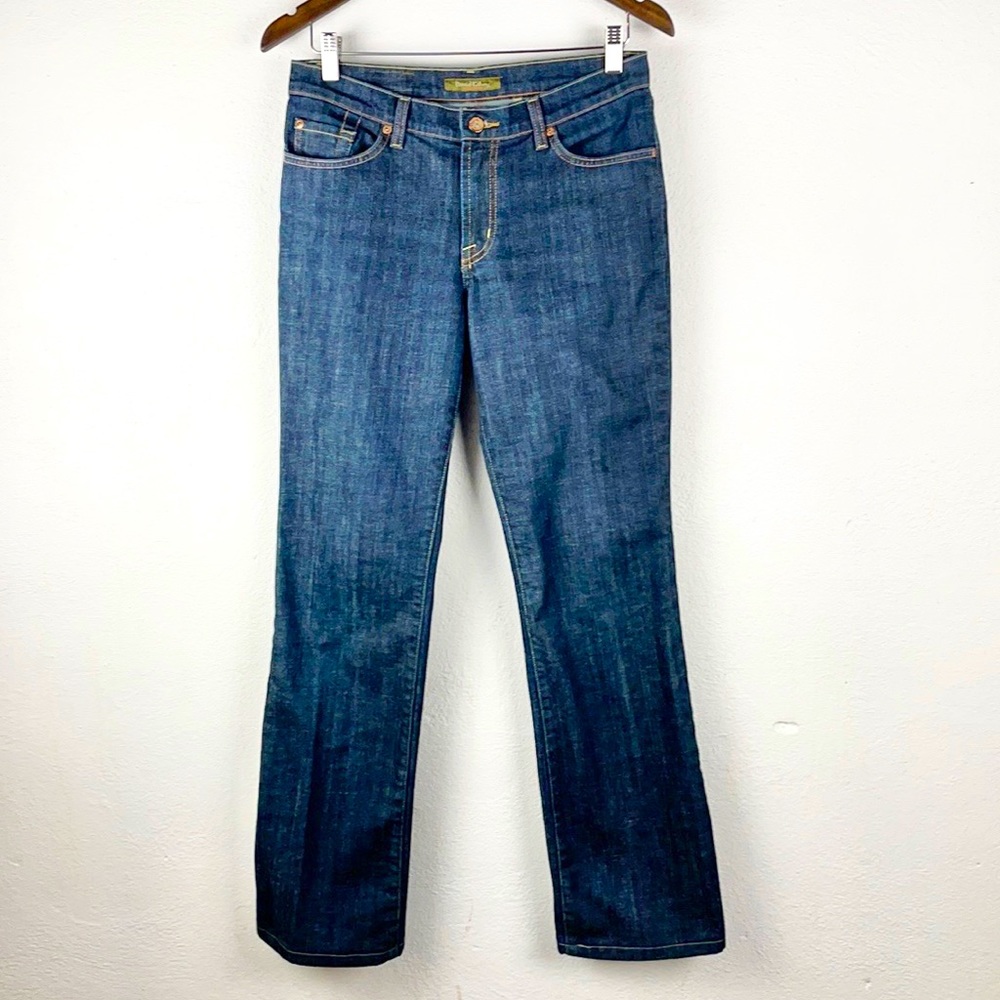 DAVID KAHN |👖Lauren Style Dark Blue Low-Rise Stretchy Denim Boot-Cut Jeans